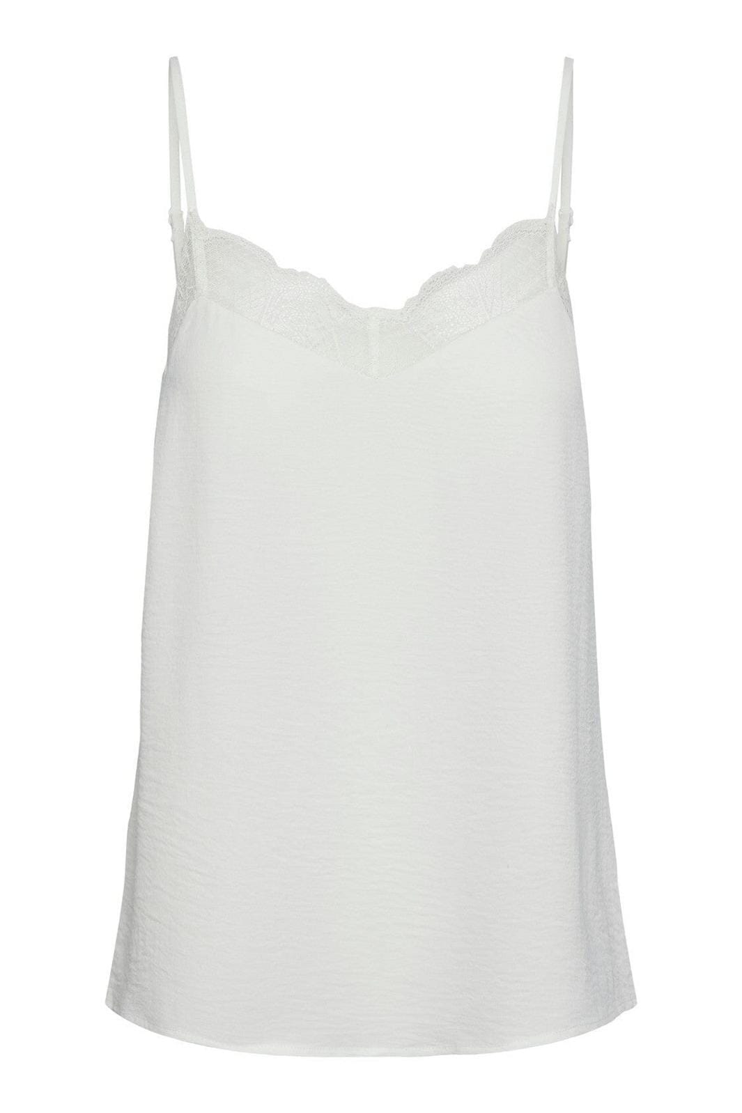 Pieces - Pctiffany Strap Lace Top Bc - Cloud Dancer