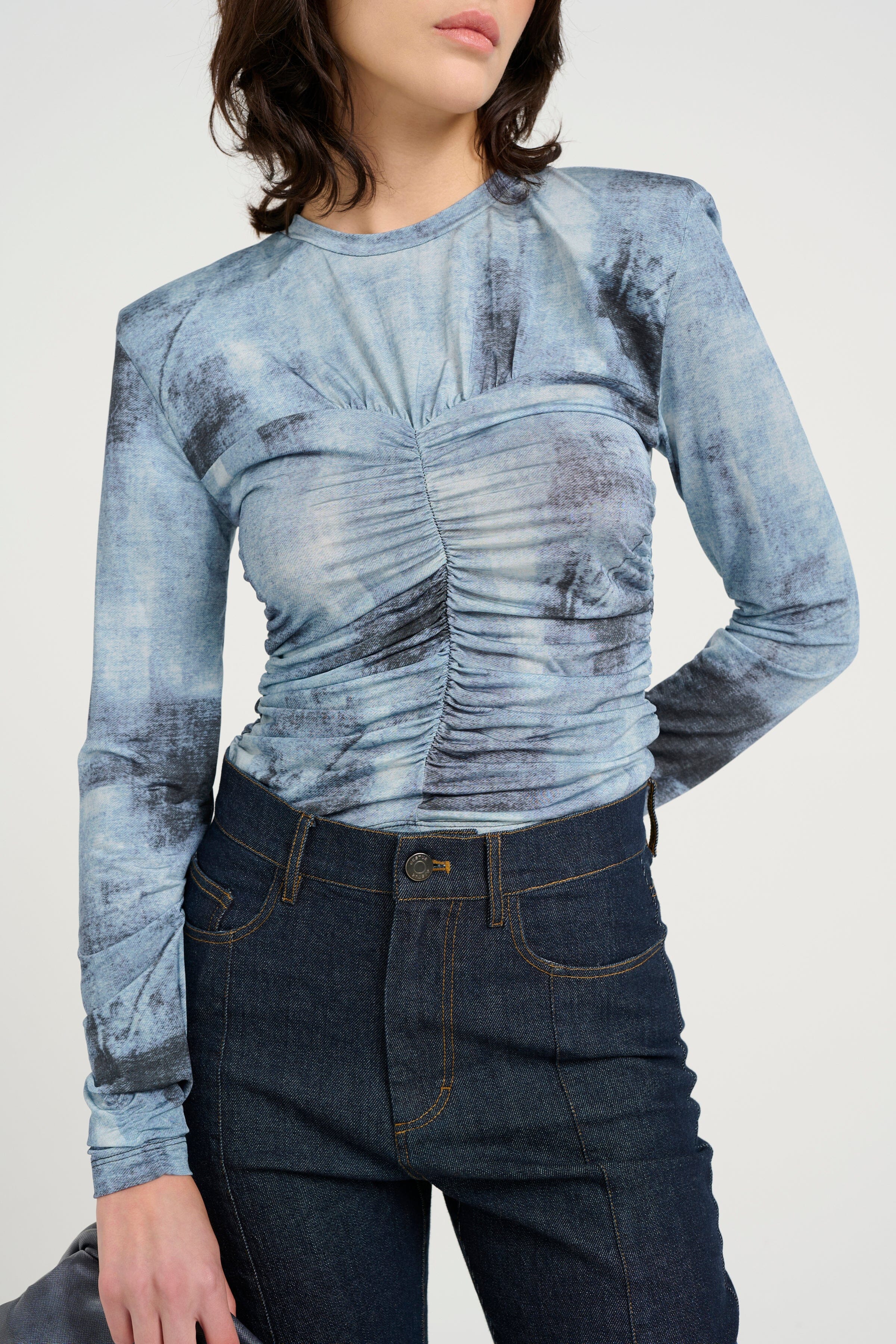 Gestuz - Areengz P Ls Blouse 10909683 - 106813 - Blue Denim