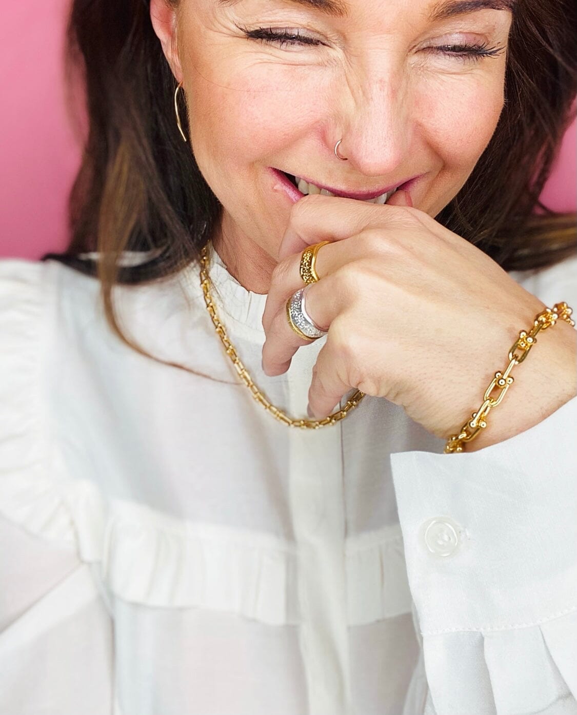 mellow-moon-link-necklace-forgyldt_1.jpg Mellow Moon - Link Necklace - Forgyldt