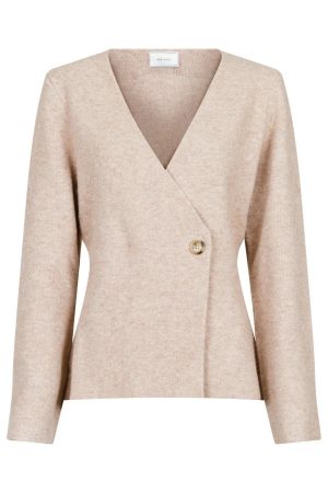Neo Noir - Marie Louise Knit Cardigan - Sand Melange