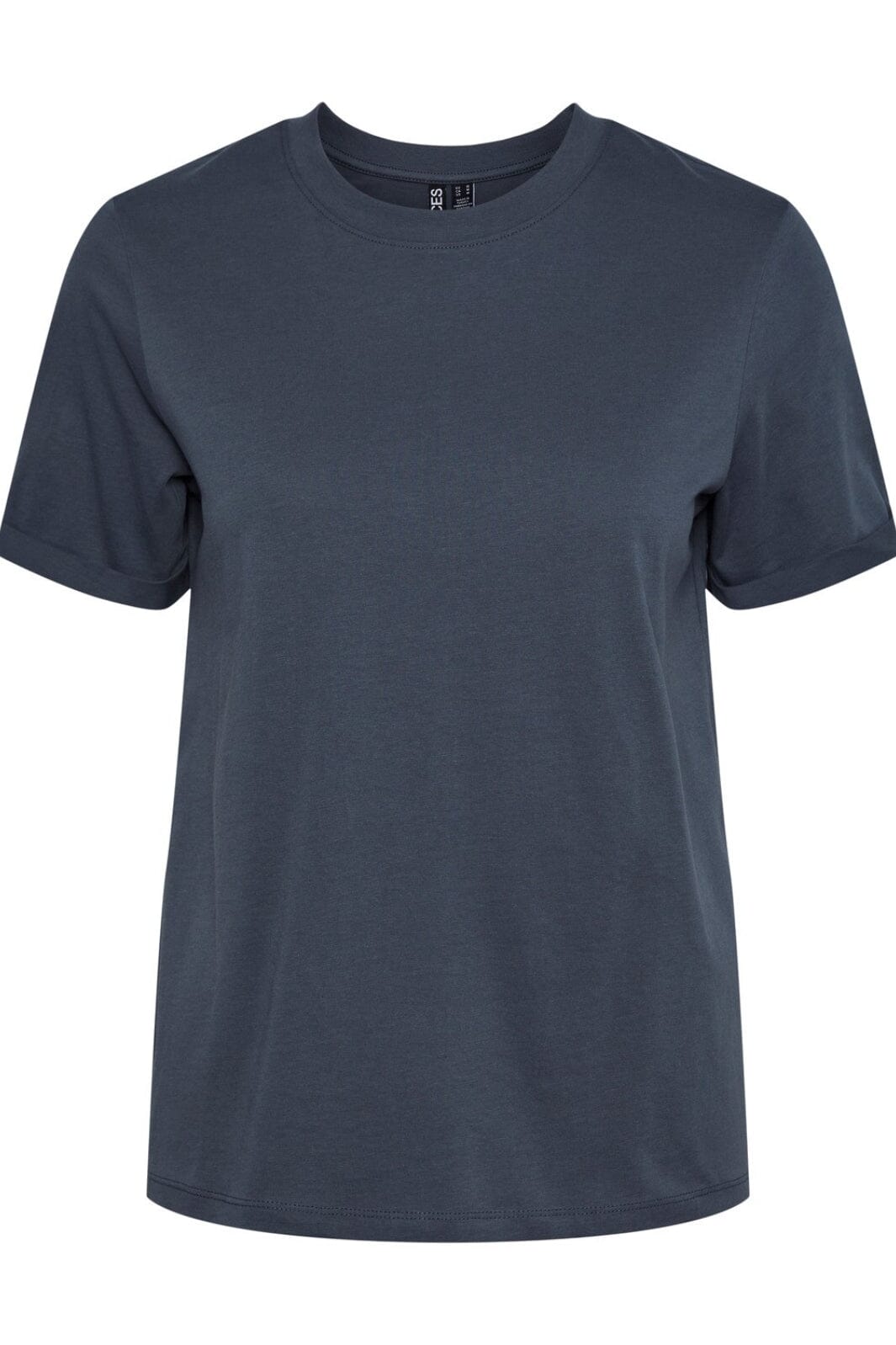 Pieces - Pcria Ss Fold Up Solid Tee - Ombre Blue