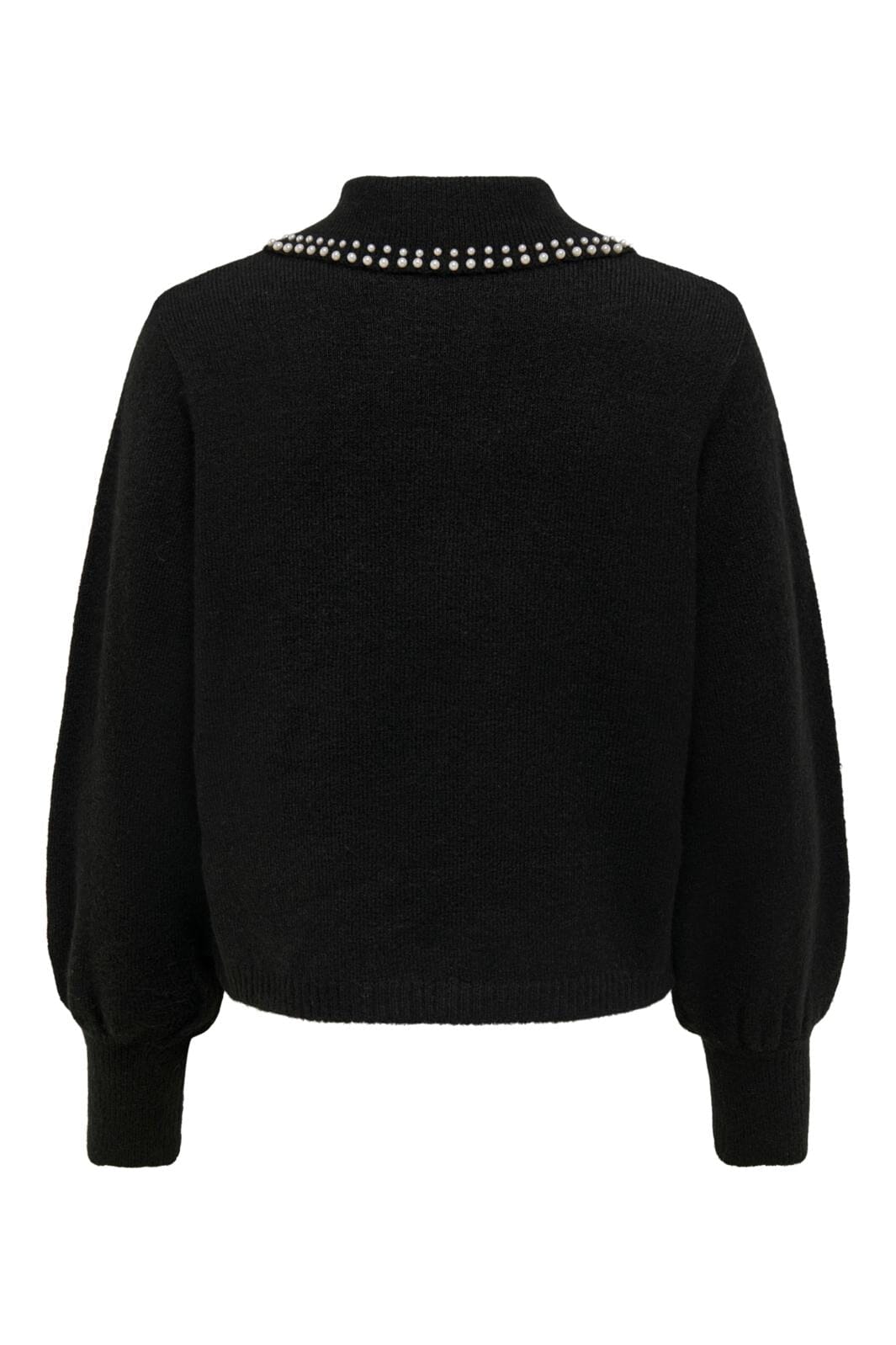 JDY - JDYaubray Life L/S Pearl Pullover Knt - 3818554 Black W White Pearl Collar Online nu
