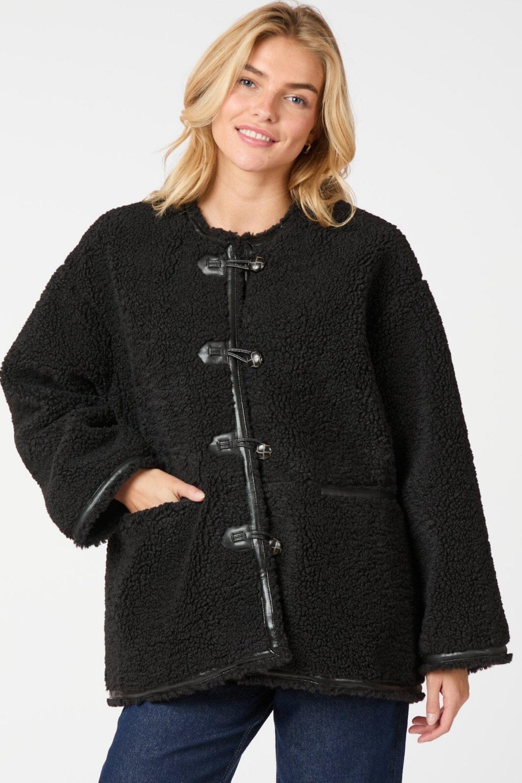Neo Noir - Fanny Teddy Jacket 162042 - Black Online nu