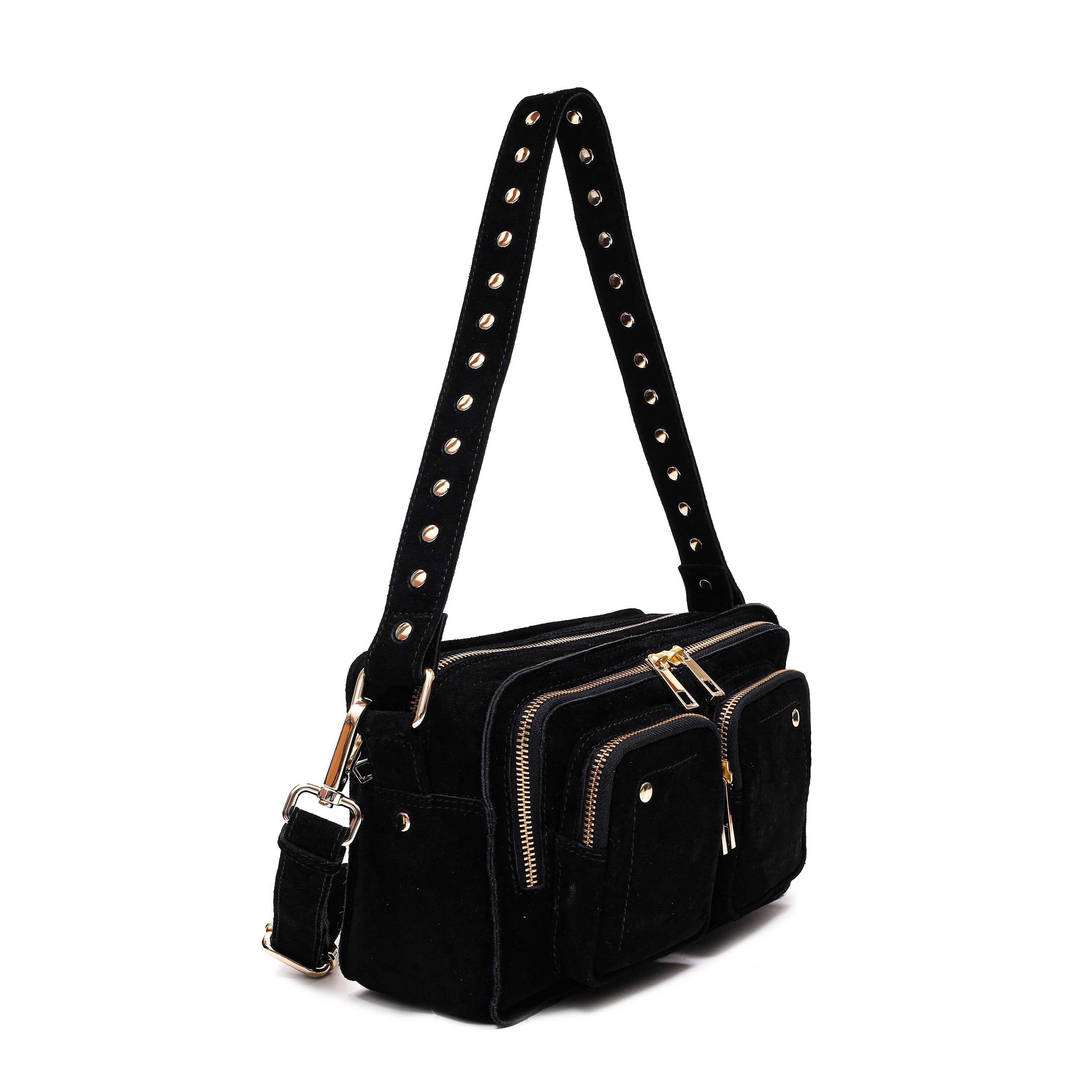 Núnoo - Ellie Italian Suede W. Gold - Black