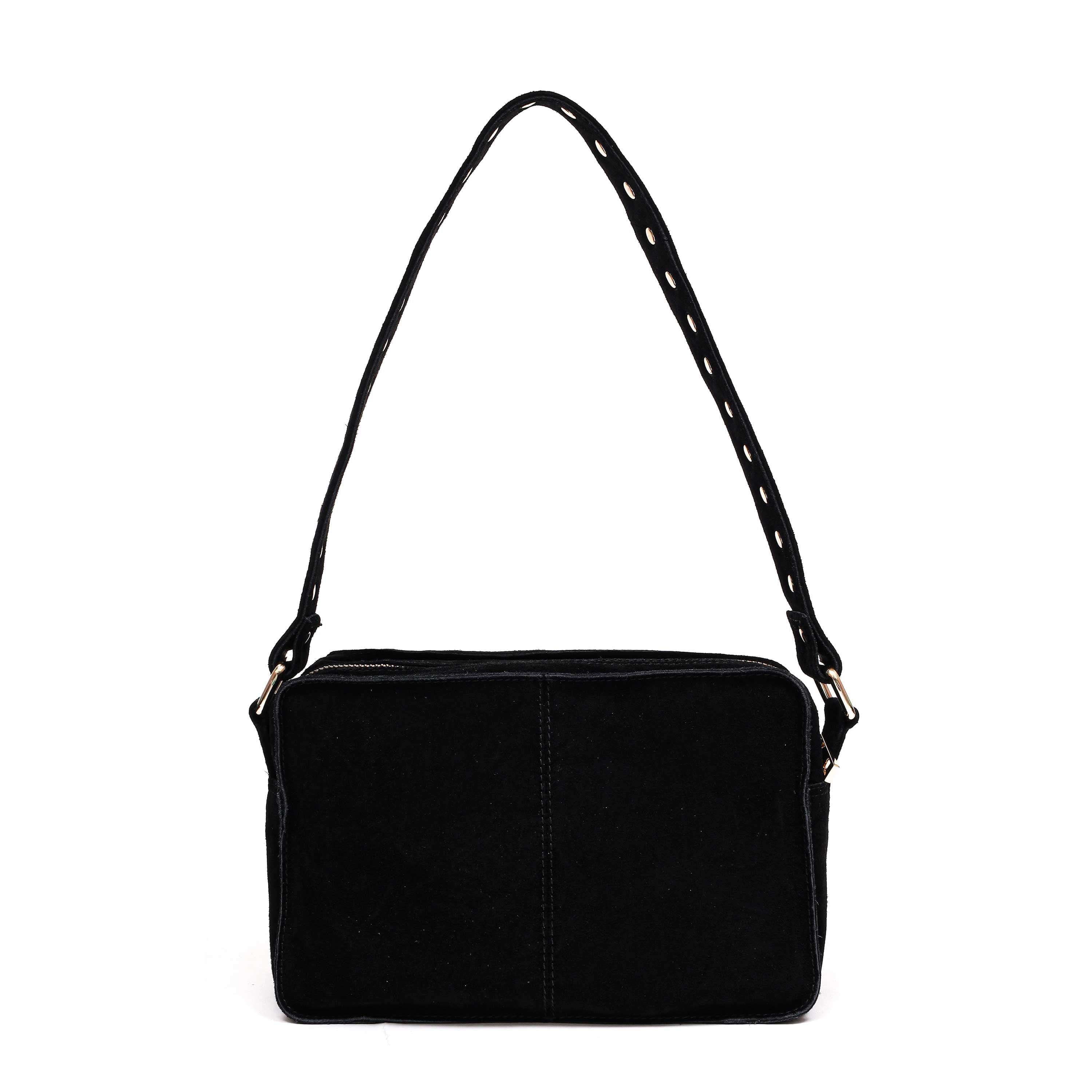 Núnoo - Ellie Italian Suede W. Gold - Black