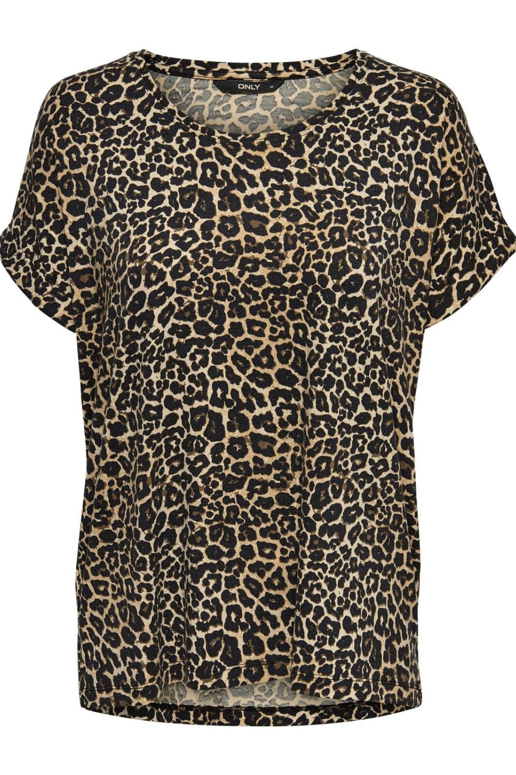 Only - Onlmoster S/S Top - 3122493 Black Leo Aop på udsalg