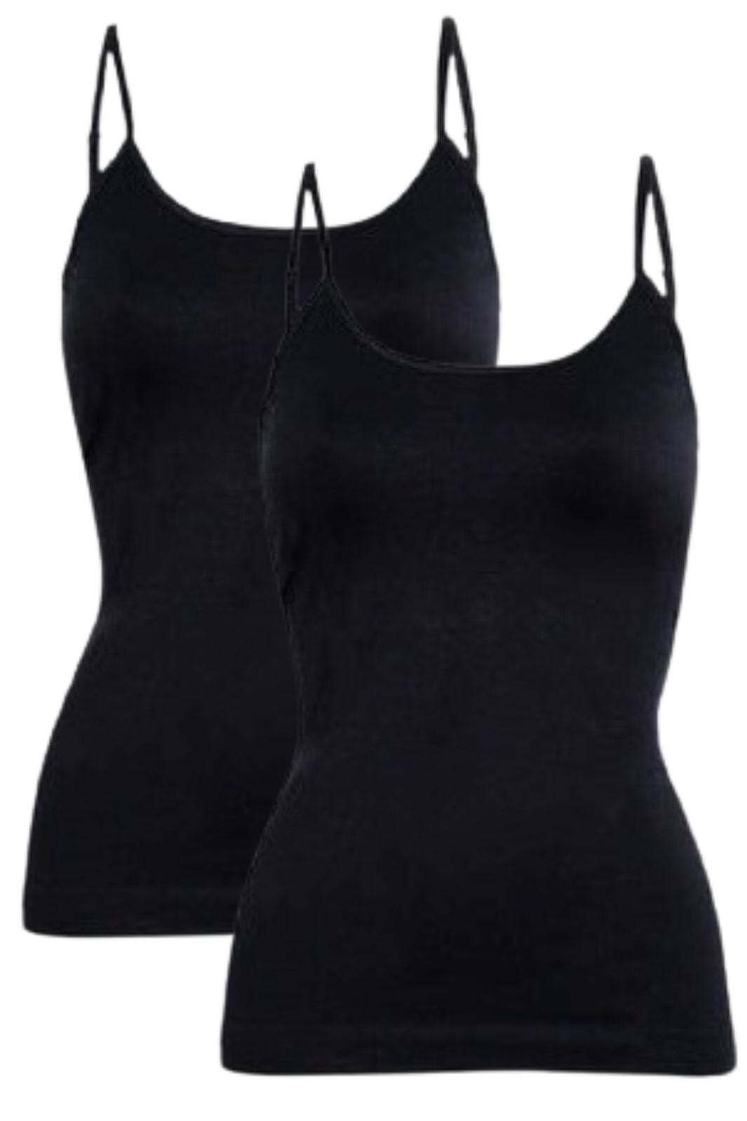 Soft basic - Soffi Top narrow strap 2 pak - black
