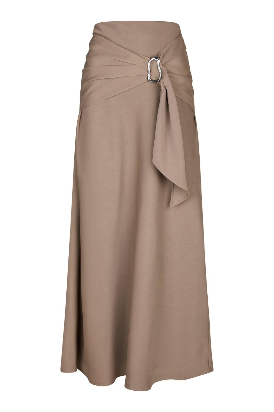 Forudbestilling - Neo Noir - Kit Dull Sateen Skirt 165565 - 811 - Dark Taupe Online nu