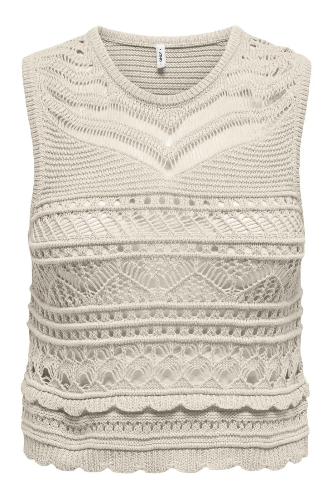 Only - Onlpaula Sl O-Neck Top Knt - 4795365 Birch