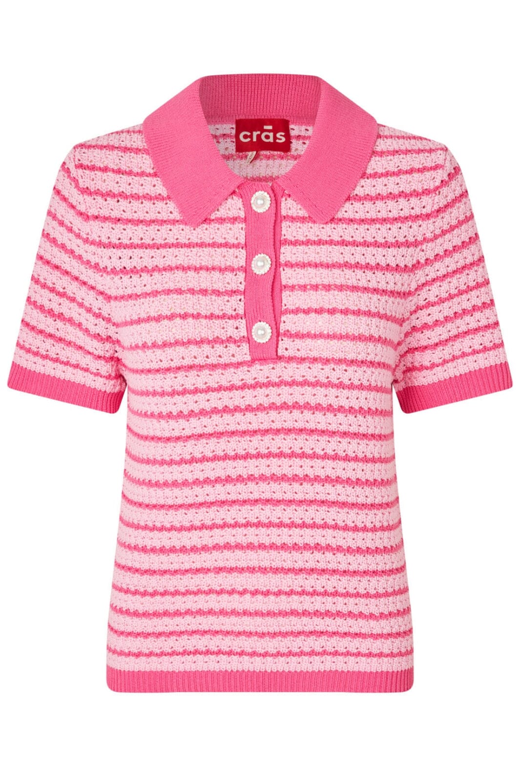 Cras - Charles Knit Blouse - 8070 8070 Pink Stripe