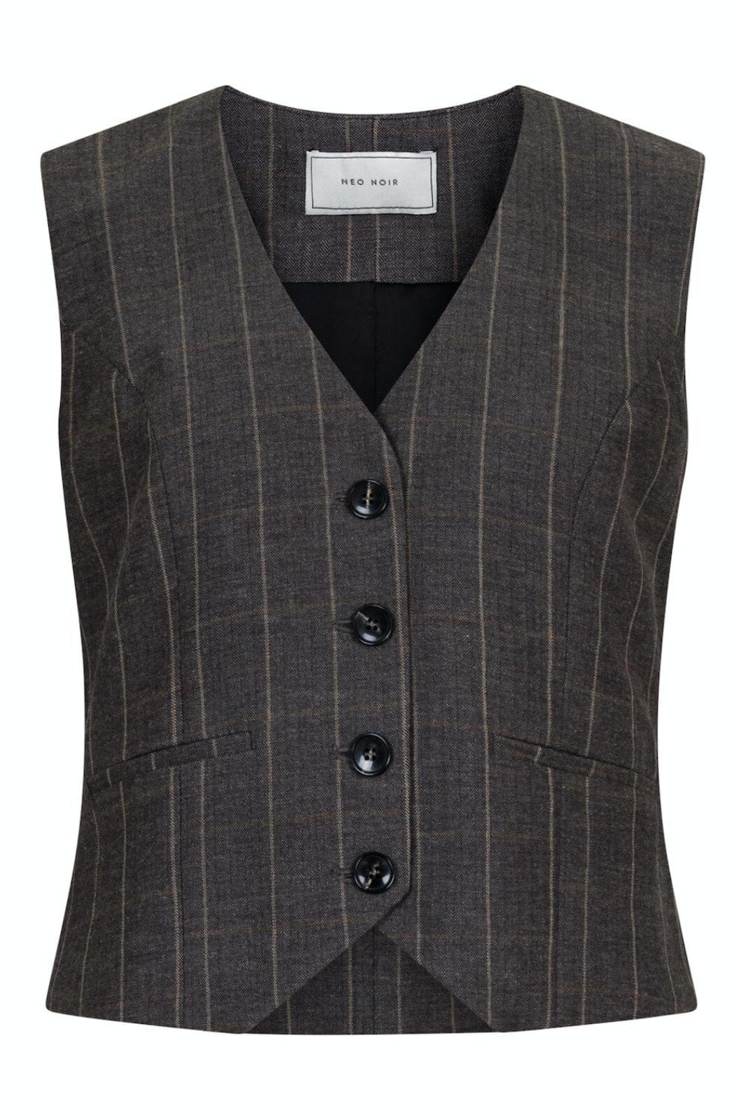 Neo Noir - Vendetta Soft Check Vest - Dark Grey