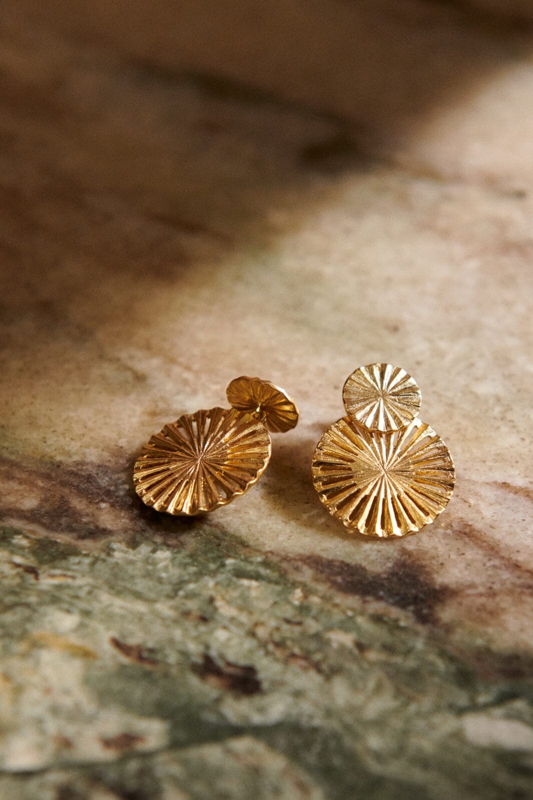 Pernille Corydon Jewellery - Small Starlight Øreringes Length 20 Mm - Golden Plated