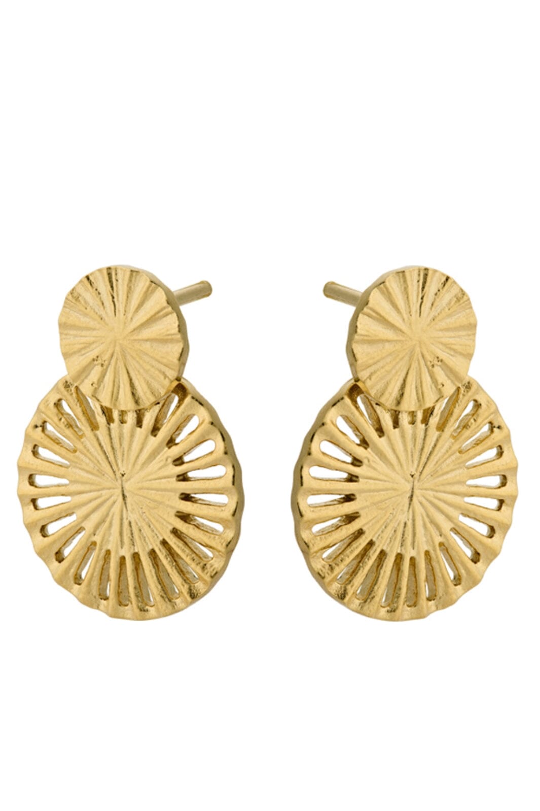 Pernille Corydon Jewellery - Small Starlight Øreringes Length 20 Mm - Golden Plated