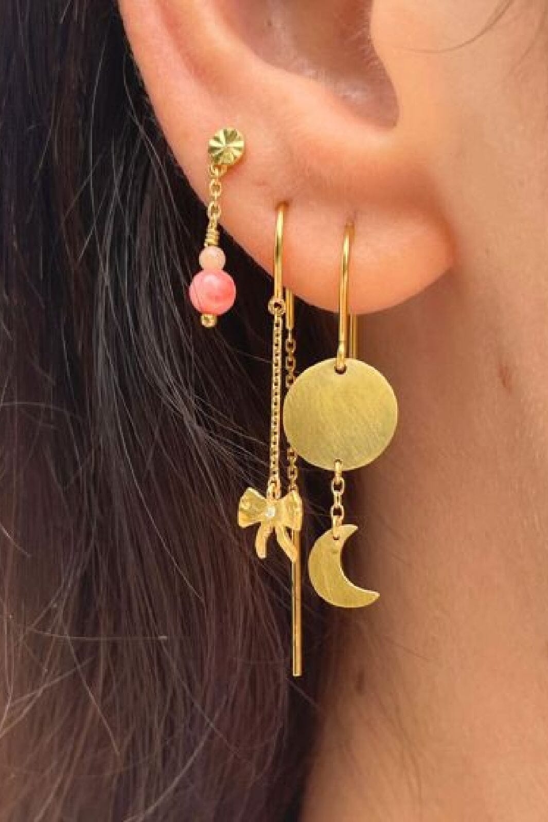 Stine A - Sun And Moon Earring - Single - 1359-02-S Hot på udsalg