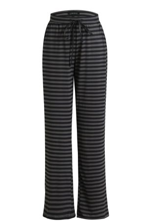 Liberte - Alma-Wide-Pants - Dark Grey Black Stripe
