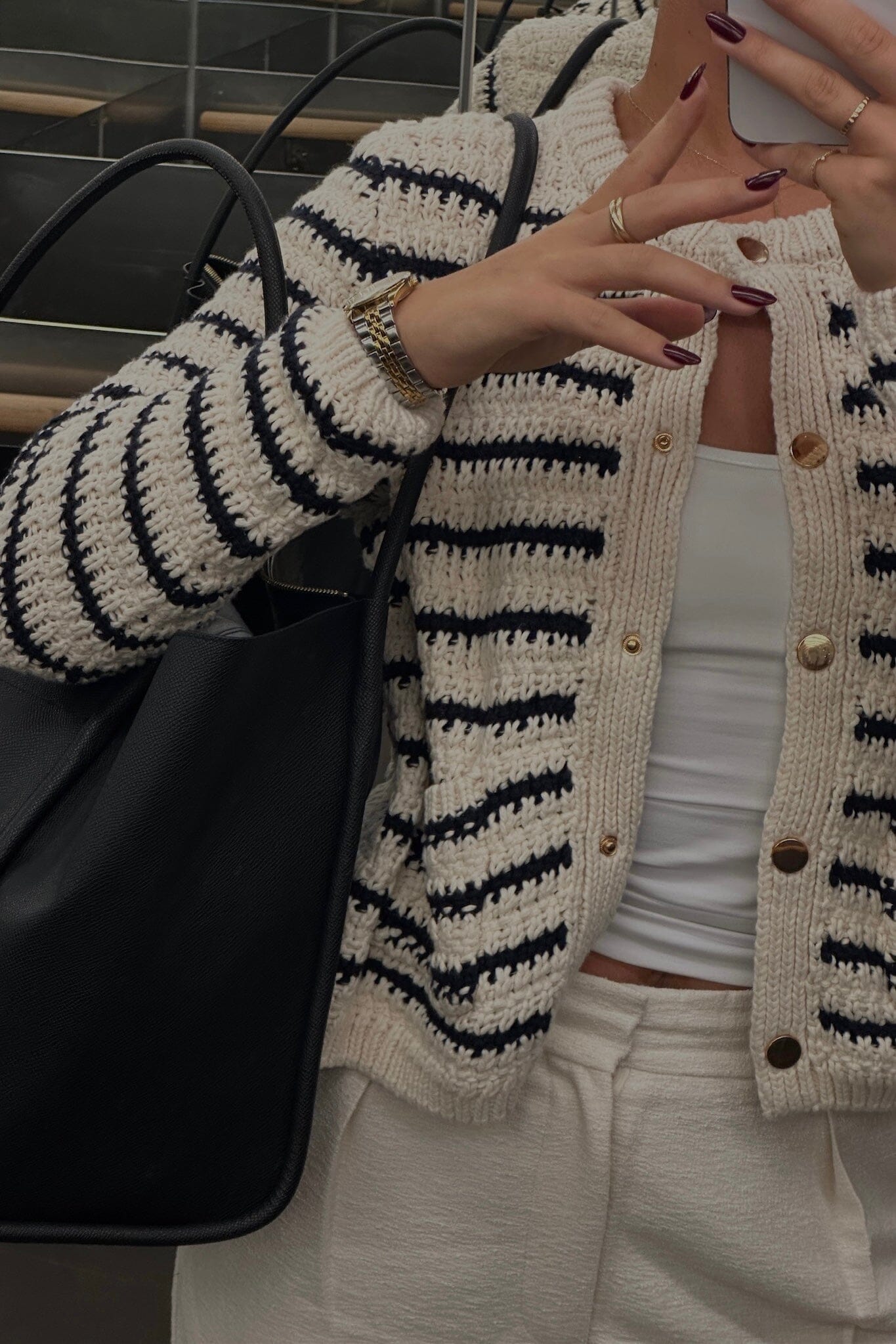 Neo Noir - Paula Knit Cardigan - Navy