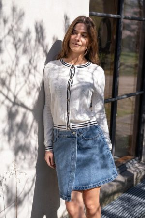 Neo Noir - Timona Knit Cardigan - Off White Levere