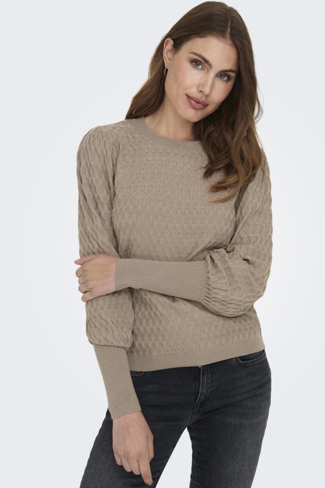 only-onlfaye-life-l-s-pullover-knt-4314190-silver-mink_0.jpg Only - Onlfaye Life L/S Pullover Knt - 4314190 Silver Mink