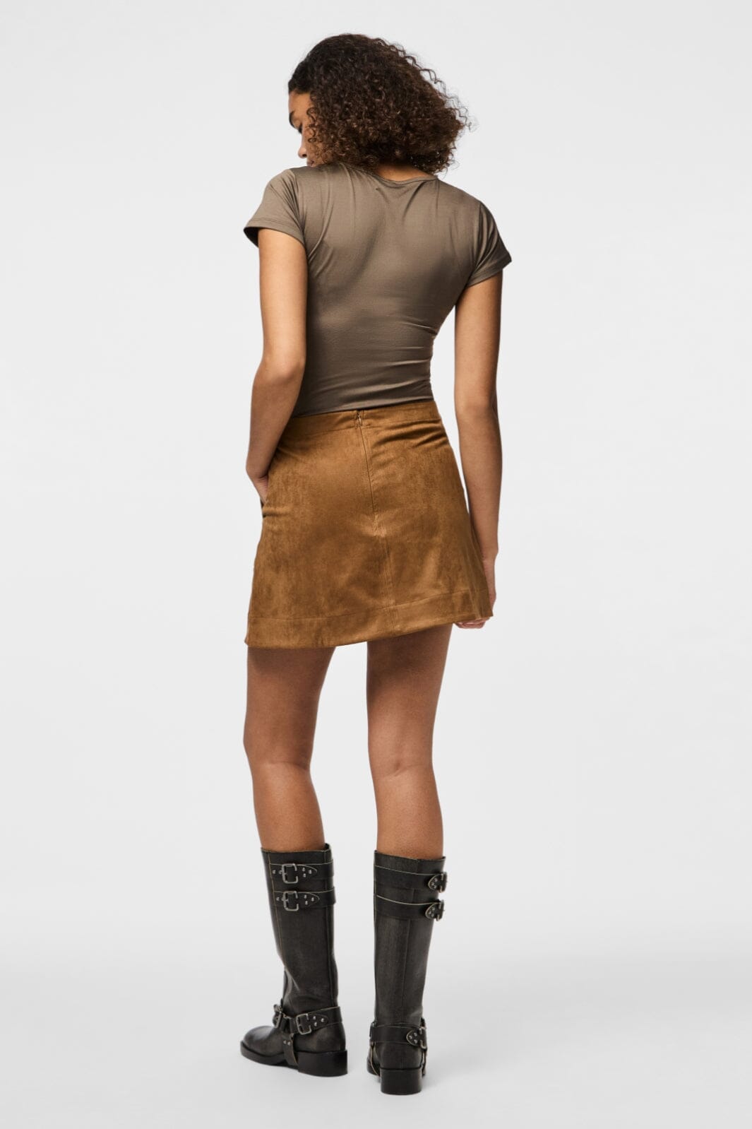 Pieces - Pcjuno Short Skirt Fsy - 4889512 Amber Brown Online Hot Salg