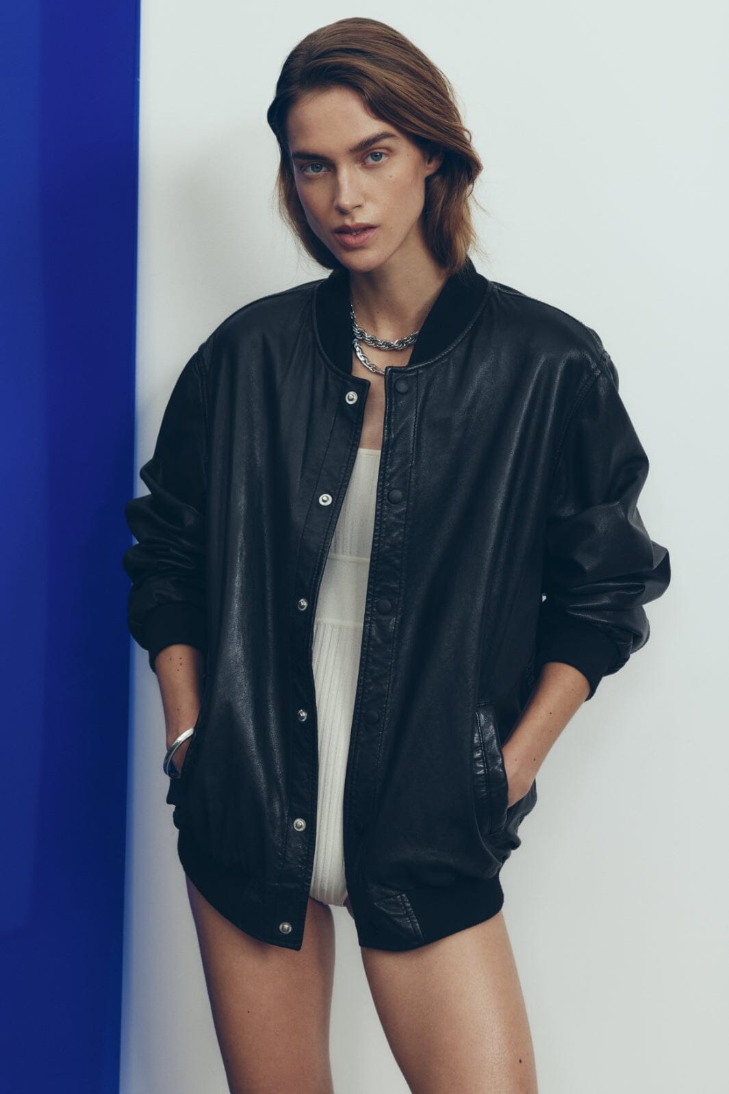 Ball - T. Nash Leather Bomber - 193911 Black