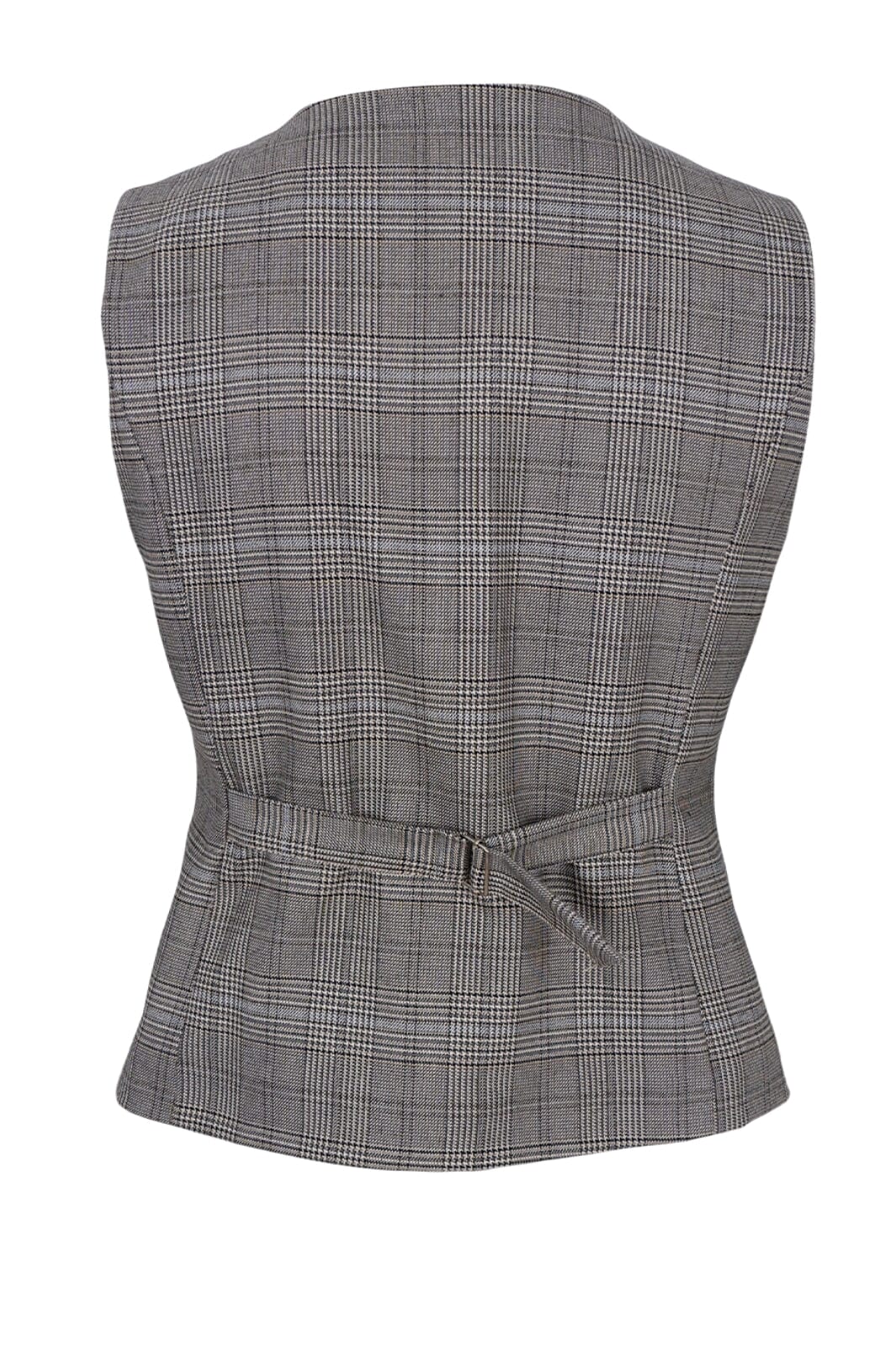 Black Colour - Bcnikka Chequered Vest - Grey