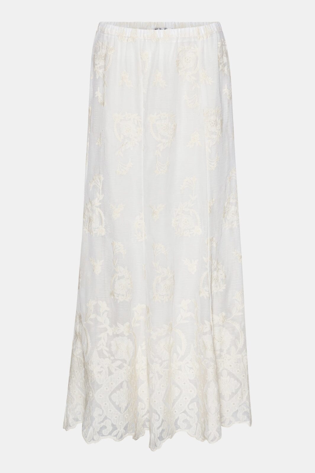 BYIC - Ellinoric Lace Maxi Skirt - vw Vintage White