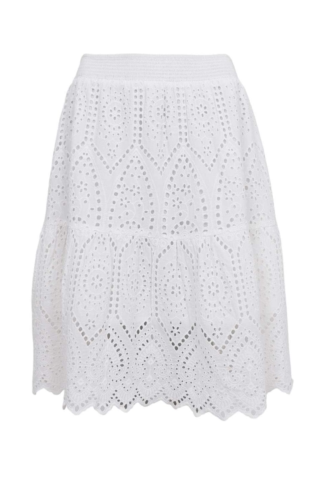 Forudbestilling - Black Colour - Bcella Skirt 40874 - White Levere