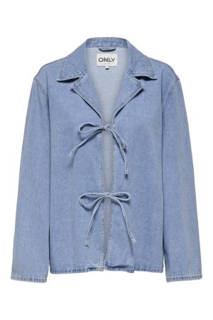 Only - Onlthilda Ls Tie Jkt Gua - 4774515 Light Blue Denim Online nu