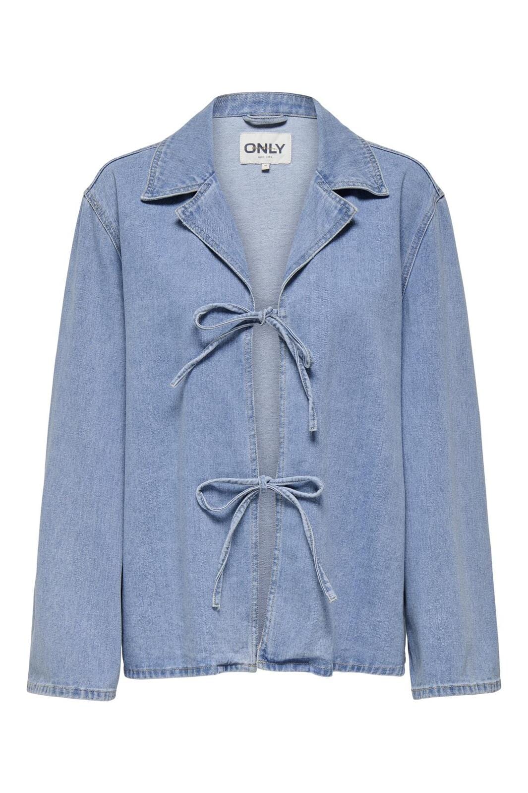 Only - Onlthilda Ls Tie Jkt Gua - 4774515 Light Blue Denim Online nu