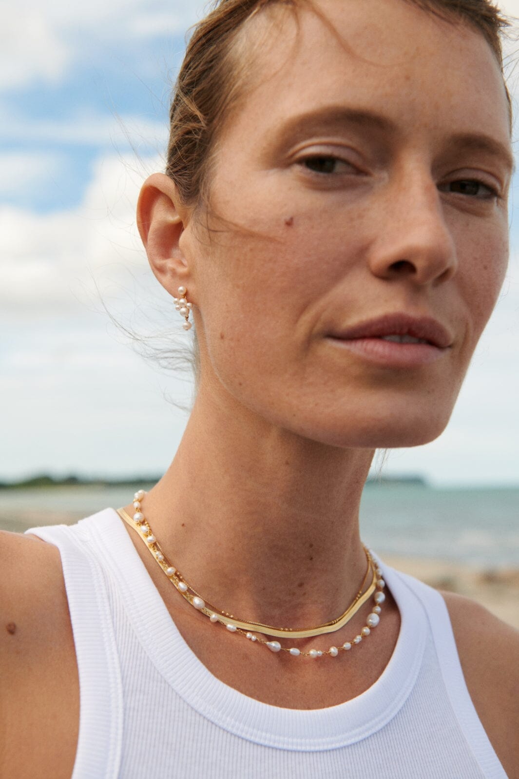 Pernille Corydon Jewellery - White Dreams Necklace - Golden