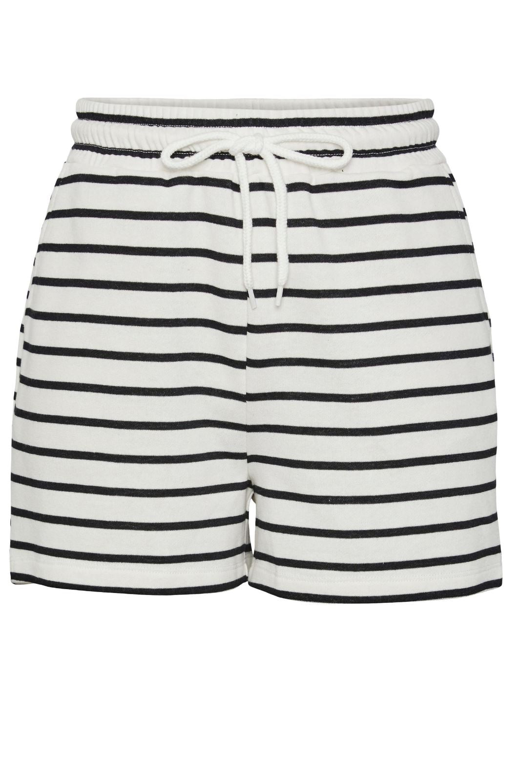 Pieces - Pcchilli Summer Shorts Stripe - 4410140 Cloud Dancer Black