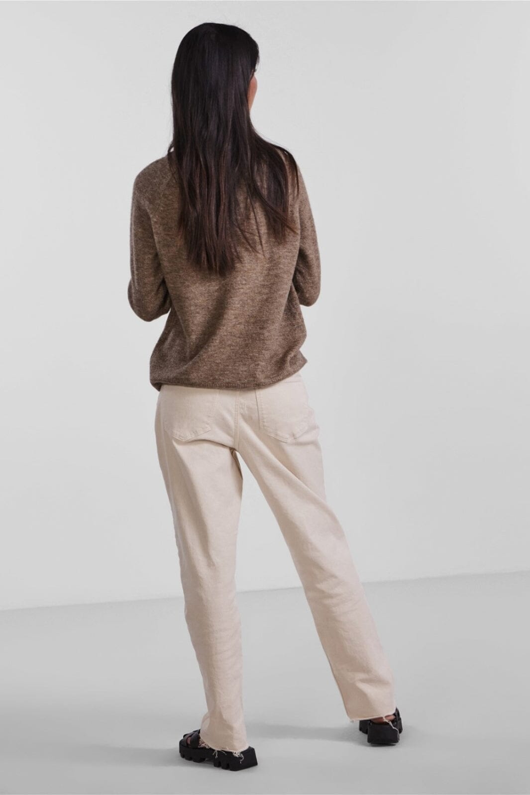 Pieces - Pcjuliana Ls O-Neck Knit - 3933835 Fossil