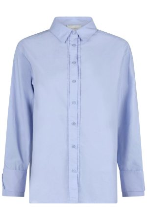 Neo Noir - Hesther Poplin Shirt - Light Blue