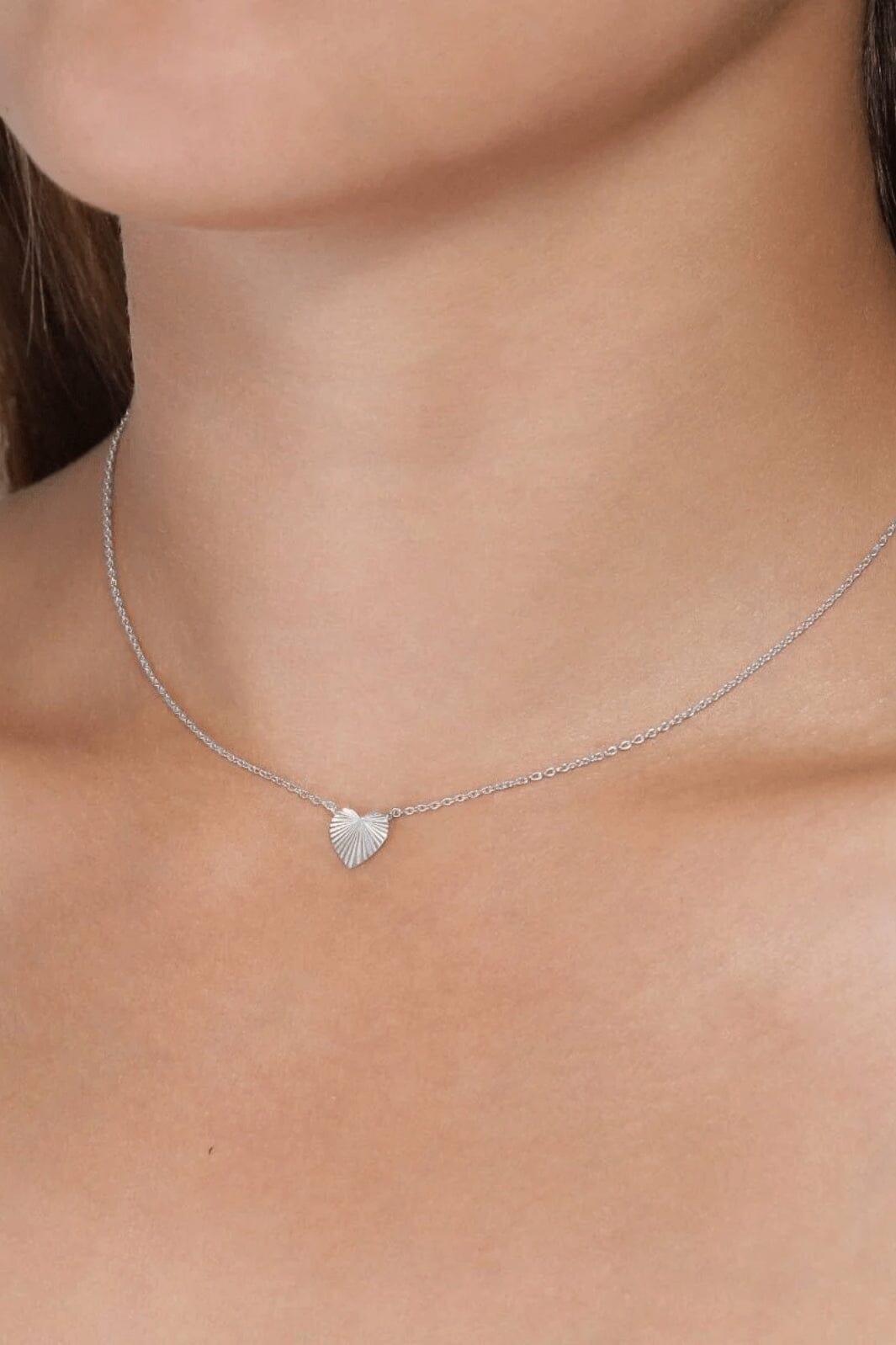Jane Kønig - Reflection Heart necklace - Forsølvet