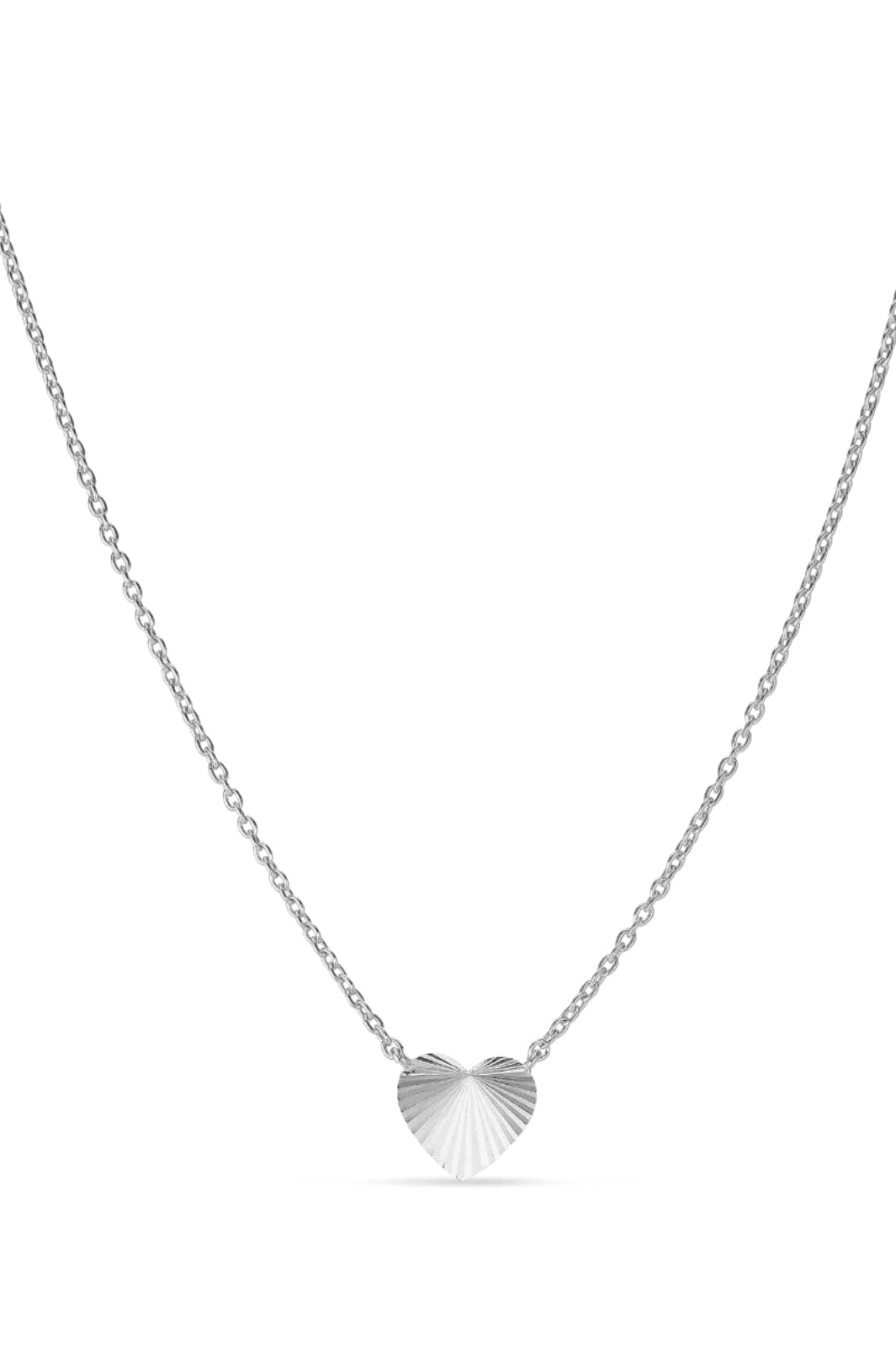 Jane Kønig - Reflection Heart necklace - Forsølvet