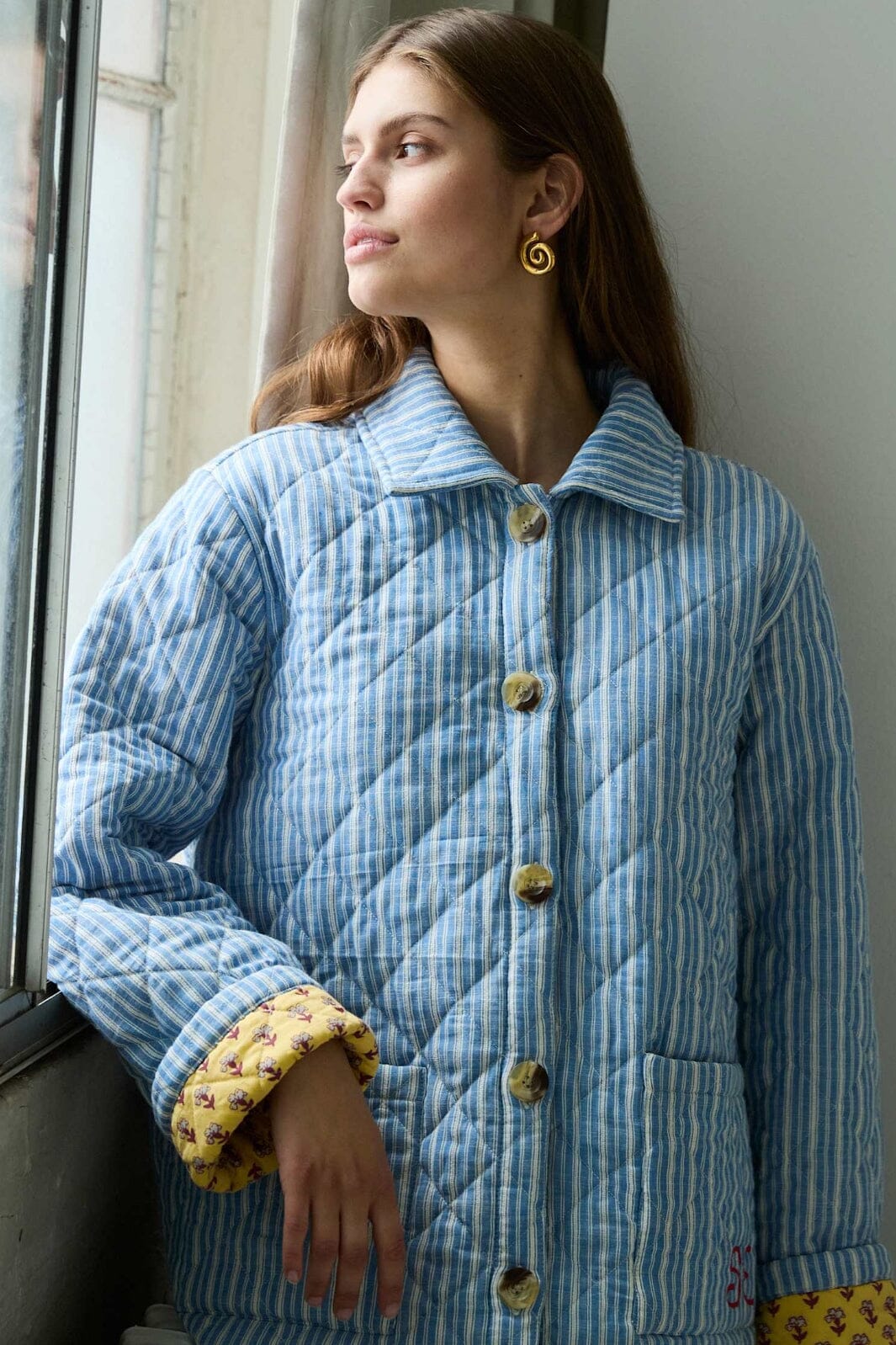 Sissel Edelbo - Ira Jacket SE 1439 - Blue Stripes Online nu