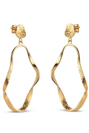 Enamel Copenhagen - Earring, Aloma Large - 925S/Gp/M på udsalg