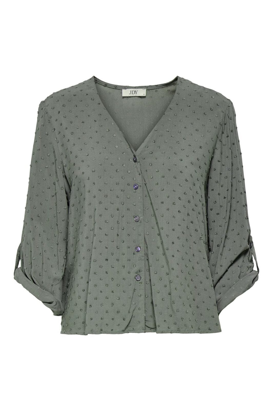 JDY - Jdydiana Life 7/8 Dobby Shirt - 4711361 Castor Gray Mode