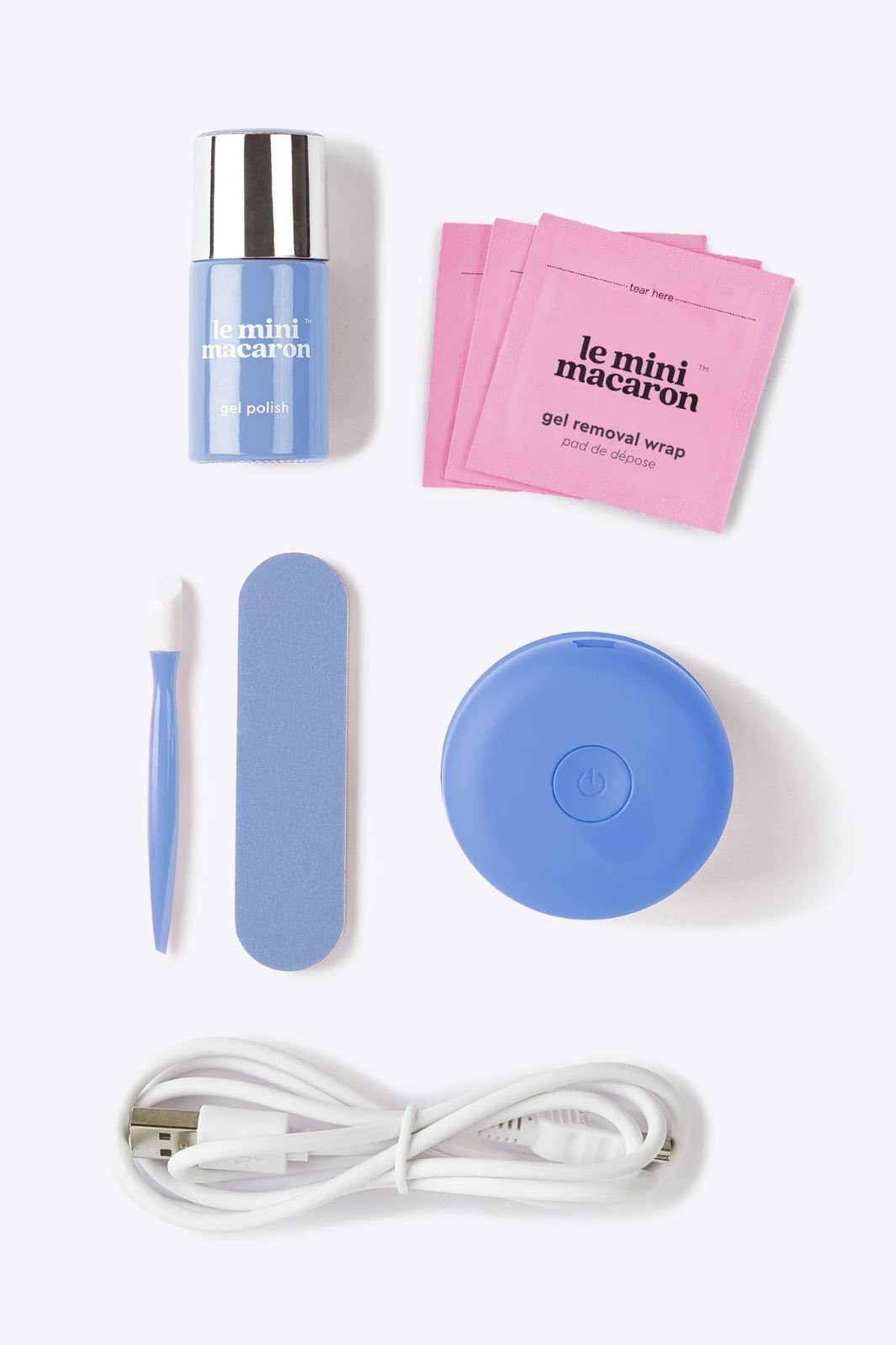 Le Mini Macaron - Gel Manicure Kit KIT020 - Fleur Bleue