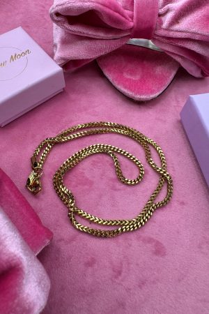 Mellow Moon - Necklace Figaro Mesh F9023 - Forgyldt Levere