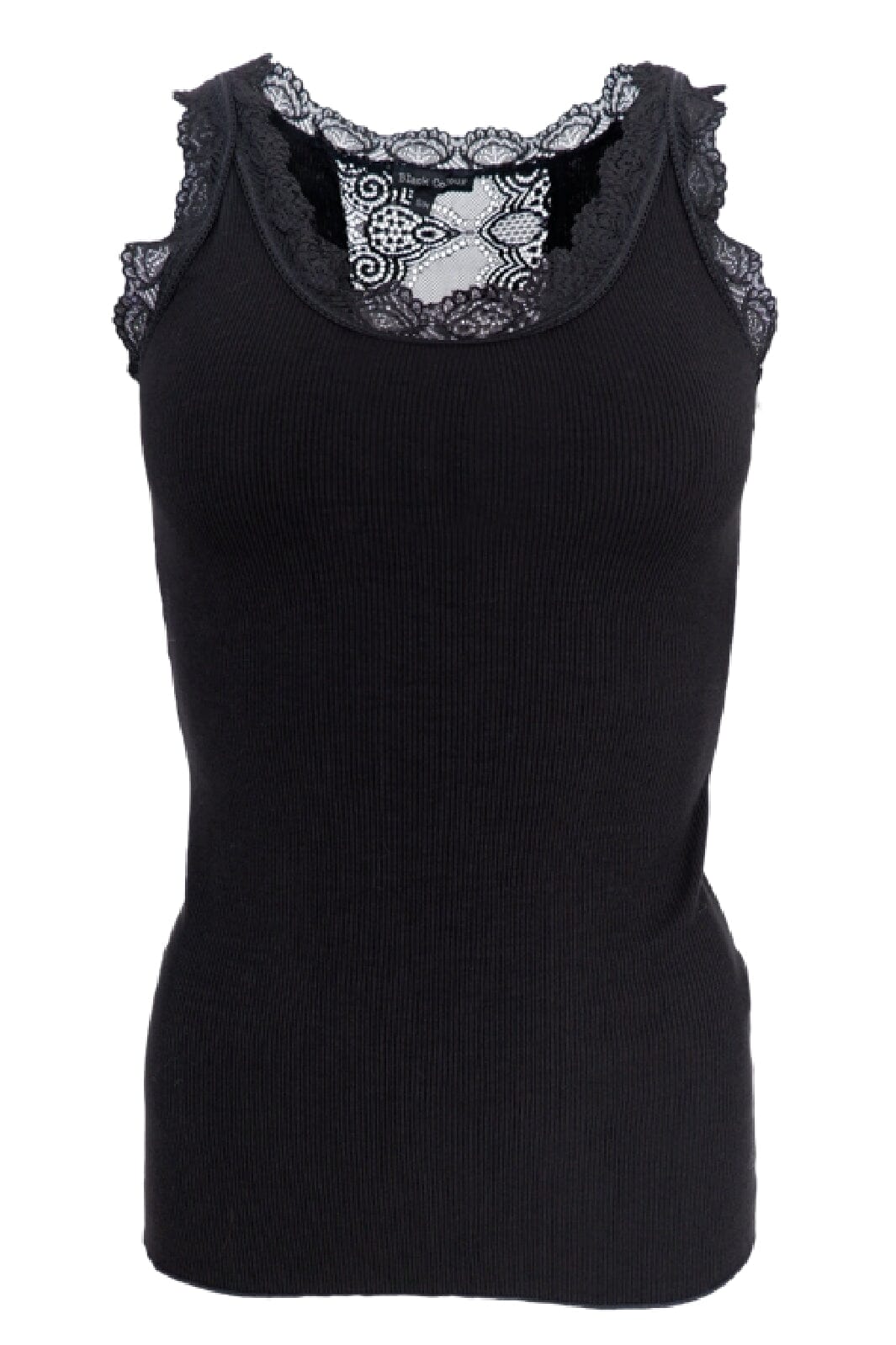 Black Colour - Bcivy Rib Top - Black Online salg