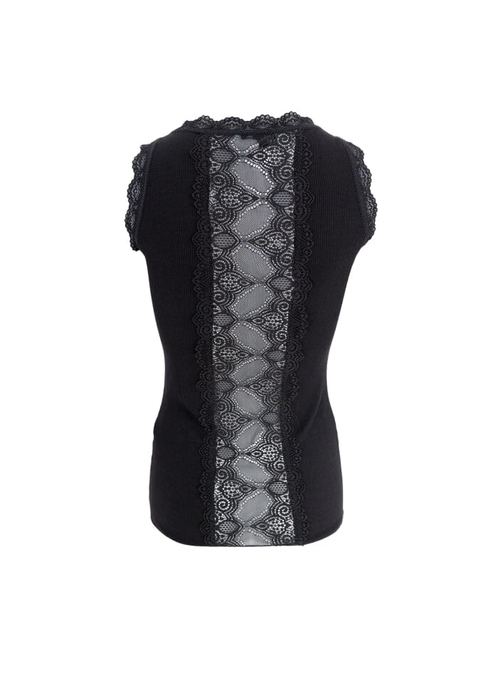 Black Colour - Bcivy Rib Top - Black Online salg