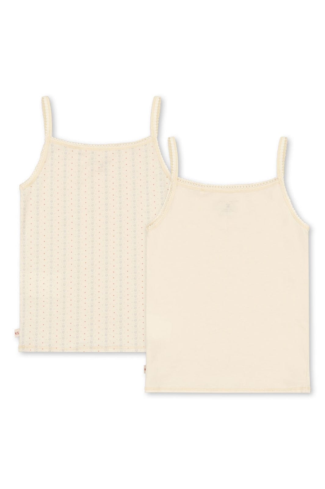 Konges Sløjd - Basic 2 Pack Strap Top Gots Ks102256 - Fete De Fleur/seedpearl