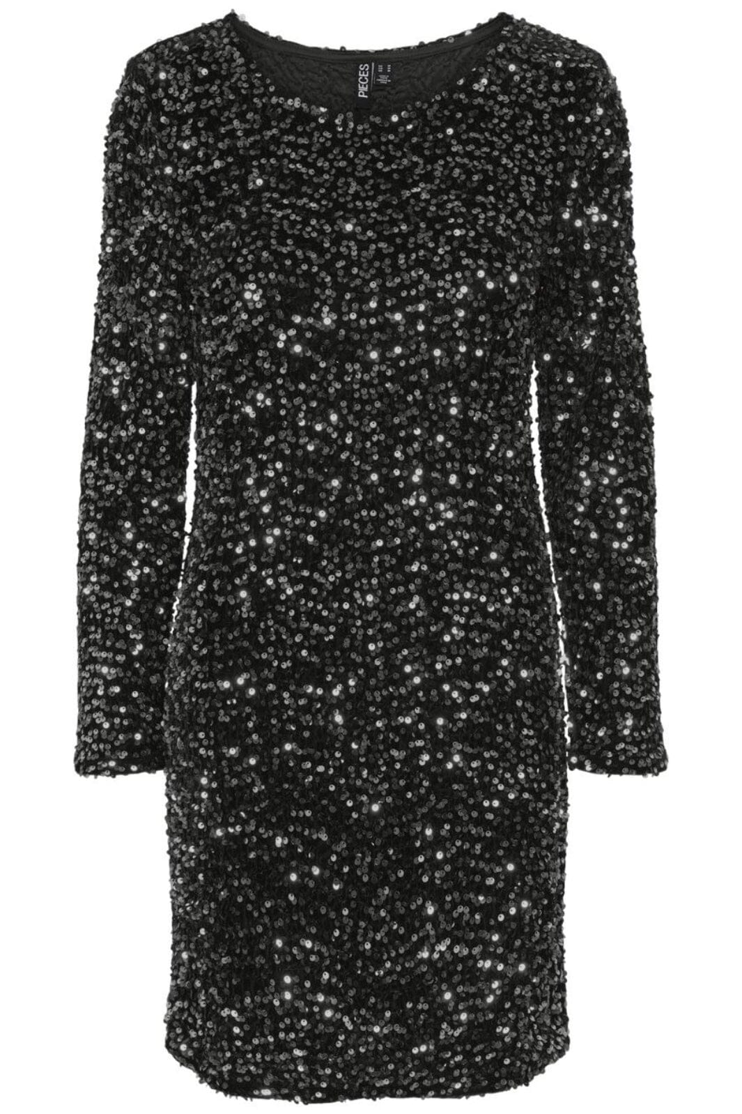 Pieces - Pckam Ls New Dress - 4617674 Black Black Sequins