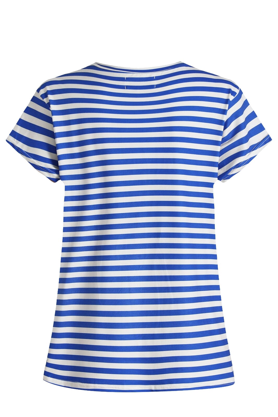Forudbestilling - Liberte - Alma-U-Tshirt 9581 - Stripe Ivory Cobolt Online Hot Salg