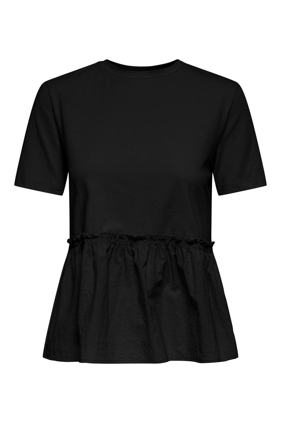 Only - Onllia S/S O-Neck Mix Top Box - 4833148 Black