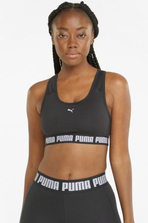 Puma - Mid Impact Puma Strong Bra - Black 1