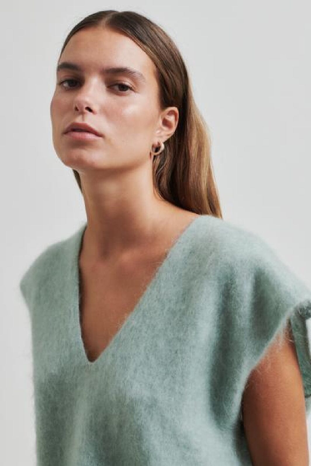 Second Female - Camryn Knit Vest 58968 - 4105 Slate Green
