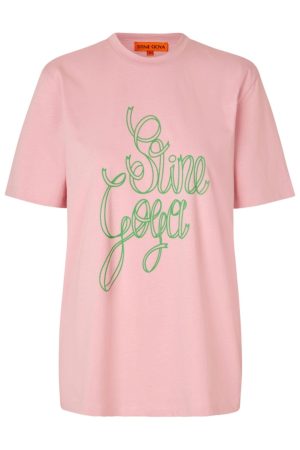 Stine Goya - 2243 Light Jersey, Short Sleeve T-shirt sg-ss25-t009-2243p - Ribbon Logo