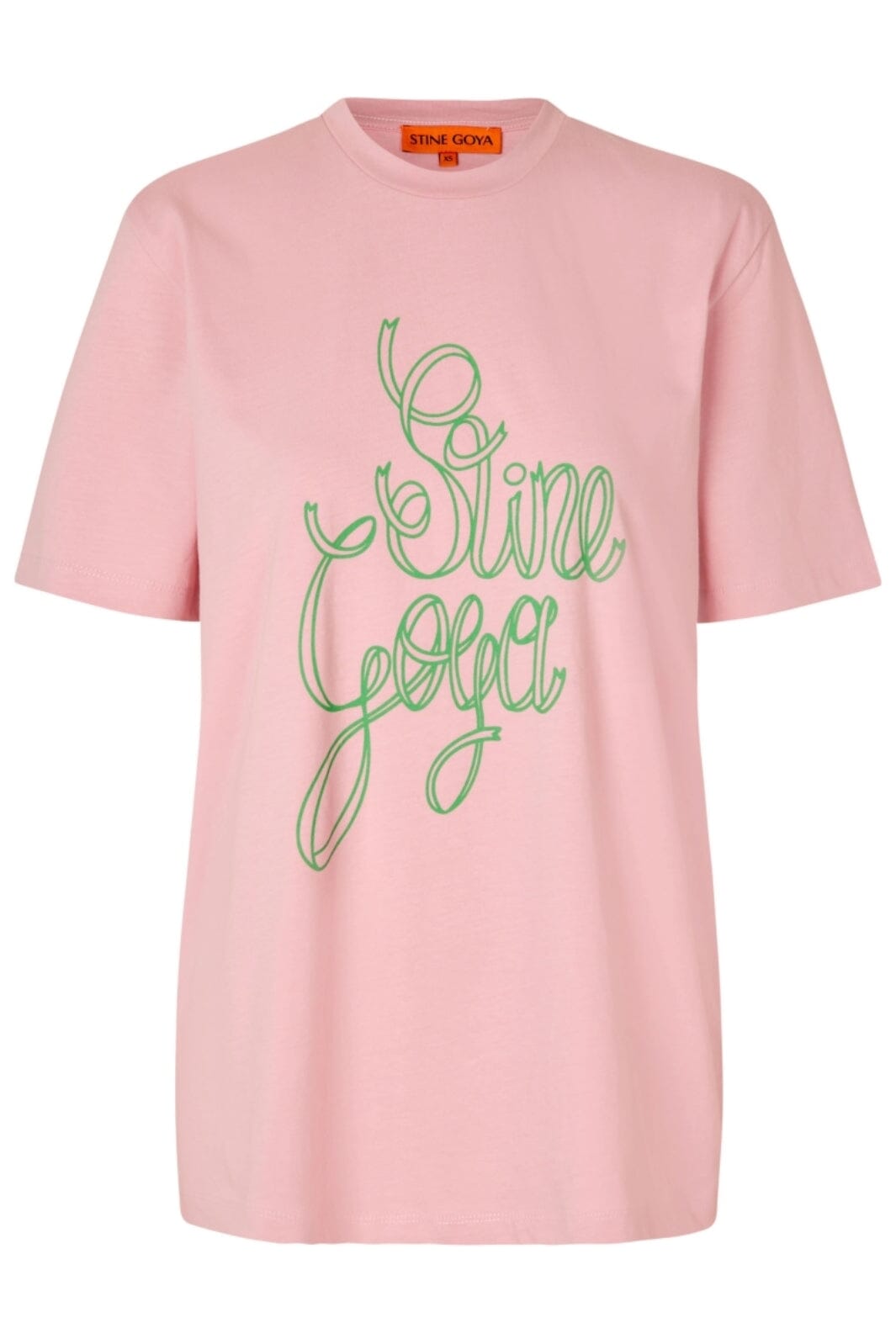 Stine Goya - 2243 Light Jersey, Short Sleeve T-shirt sg-ss25-t009-2243p - Ribbon Logo